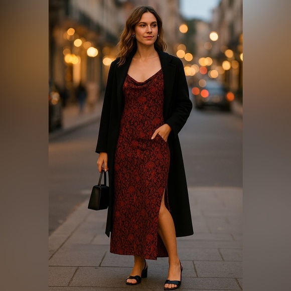 Vintage Michael Kors Paisley Slip Dress & Robe Set | Made in USA Sz S - Picture 3 of 16